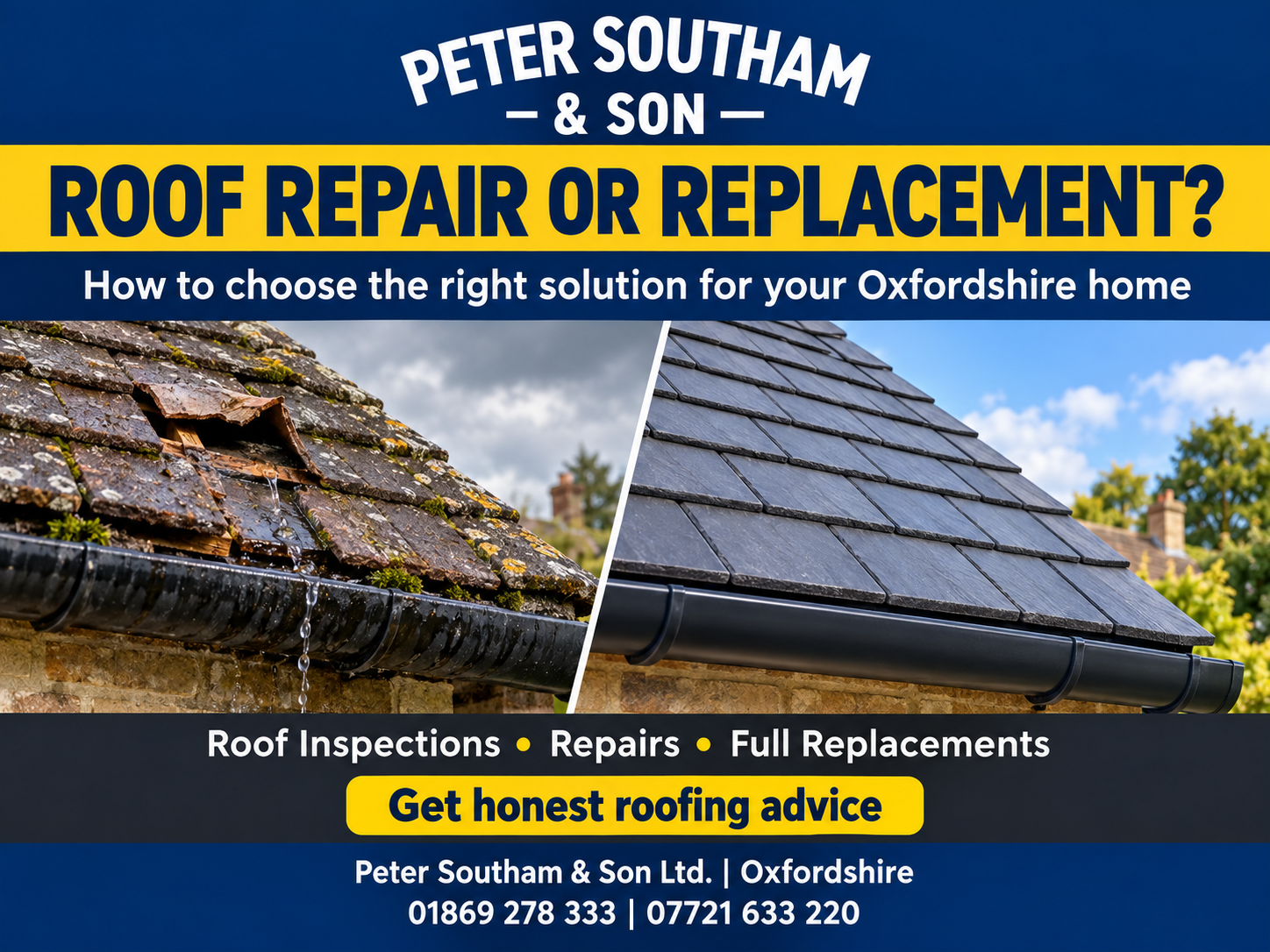 Roof Repair or Roof Replacement? A Guide for Oxfordshire Homeowners